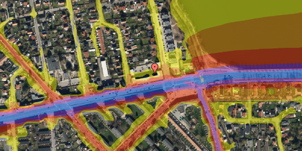 Trafikstøjkort på Roskildevej 252, 1. 4, 2610 Rødovre