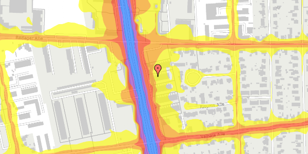 Trafikstøjkort på Rødager Alle 51A, 2610 Rødovre