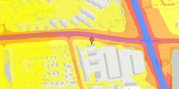 Trafikstøjkort på Rødovre Parkvej 297, st. , 2610 Rødovre