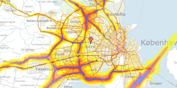 Trafikstøjkort på Schweizerdalstien 6, 2610 Rødovre