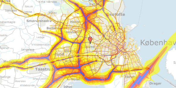 Trafikstøjkort på Schweizerdalstien 15, 2610 Rødovre