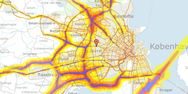 Trafikstøjkort på Schweizerdalstien 67, 2610 Rødovre