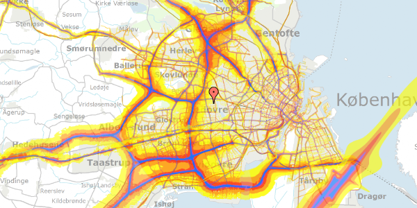 Trafikstøjkort på Schweizerdalsvej 59, 2610 Rødovre