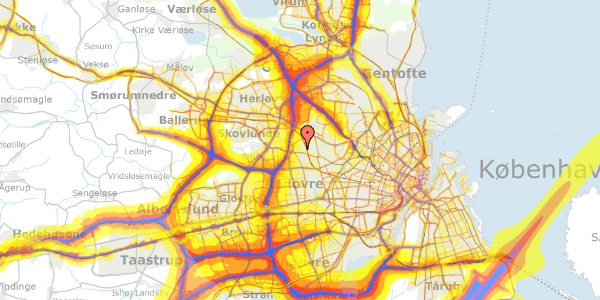 Trafikstøjkort på Slotsherrens Have 65, 2610 Rødovre