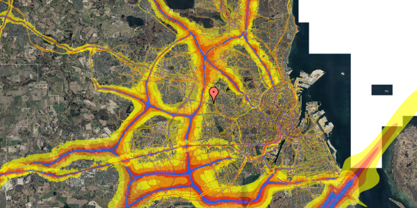 Trafikstøjkort på Slotsherrens Vænge 2A, 1. 1, 2610 Rødovre