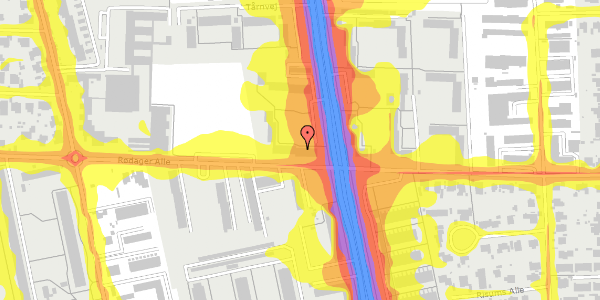 Trafikstøjkort på Tårnvej 65, 2. th, 2610 Rødovre