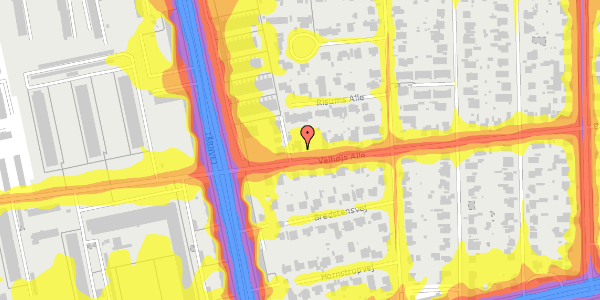 Trafikstøjkort på Valhøjs Alle 38, 2610 Rødovre