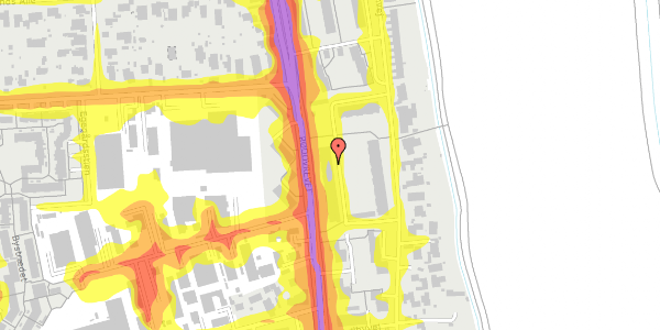 Trafikstøjkort på Voldumvej 29, 1. th, 2610 Rødovre