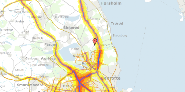 Trafikstøjkort på Arnevangen 52, 2840 Holte