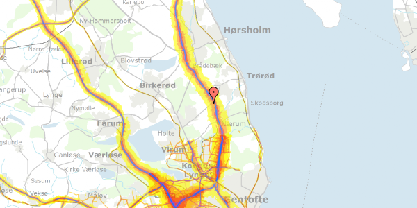 Trafikstøjkort på Brillerne 35, 2840 Holte