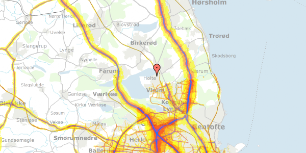 Trafikstøjkort på Carit Etlars Vej 3, 2840 Holte