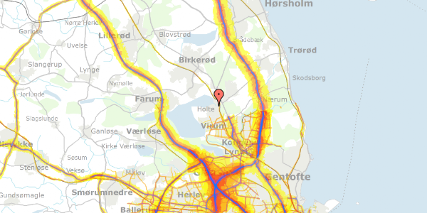 Trafikstøjkort på De Conincks Vej 14, 2840 Holte