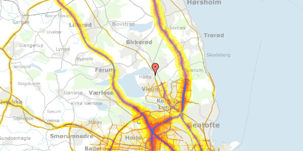 Trafikstøjkort på De Conincks Vej 19, 2840 Holte