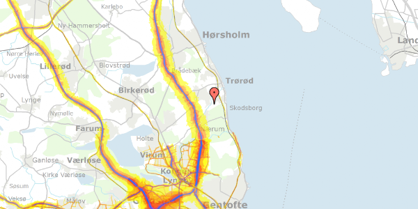 Trafikstøjkort på Dempeeng 4, 2950 Vedbæk