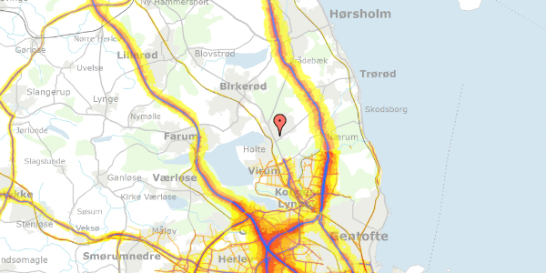 Trafikstøjkort på Ernst Bojesens Vej 4, 2840 Holte