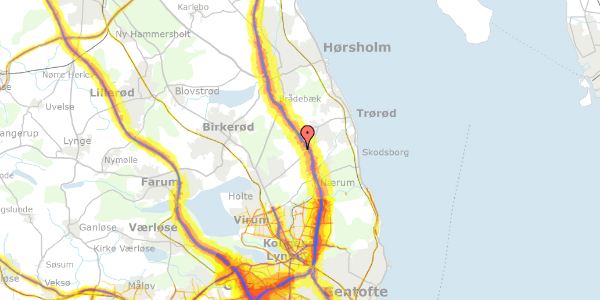 Trafikstøjkort på Gassehaven 94, 2840 Holte