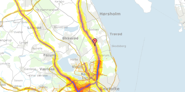 Trafikstøjkort på Gassehaven 112, 2840 Holte