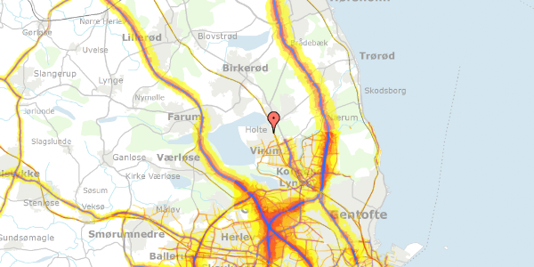 Trafikstøjkort på Geelsmark 3, 2840 Holte