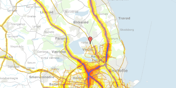 Trafikstøjkort på Geelsmark 5, 2840 Holte