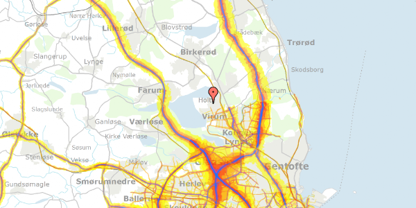 Trafikstøjkort på Granholmen 18, 2840 Holte