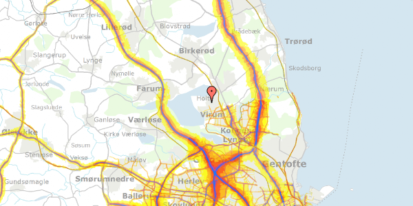 Trafikstøjkort på Granholmen 19, 2840 Holte