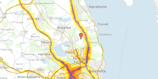 Trafikstøjkort på Havarthivej 4, 2840 Holte