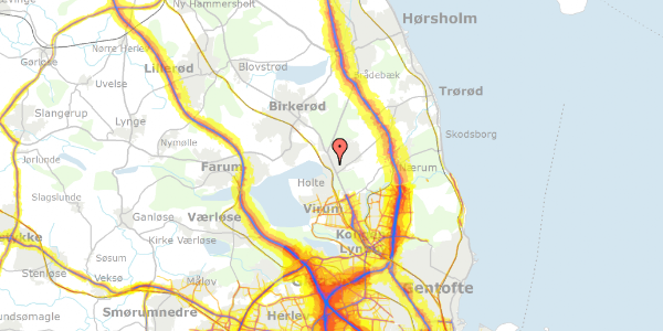 Trafikstøjkort på Helgasvej 1, 2840 Holte