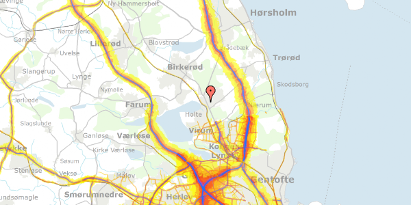 Trafikstøjkort på Helgasvej 13, 2840 Holte