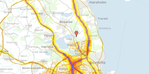 Trafikstøjkort på Holte Stationsvej 6, st. 1, 2840 Holte