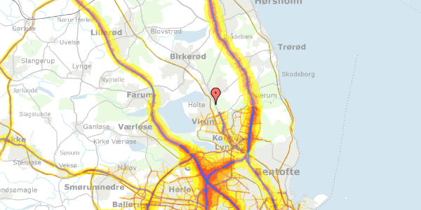 Trafikstøjkort på Holte Stationsvej 56, 2840 Holte