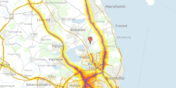 Trafikstøjkort på Kastanievej 24, 2840 Holte