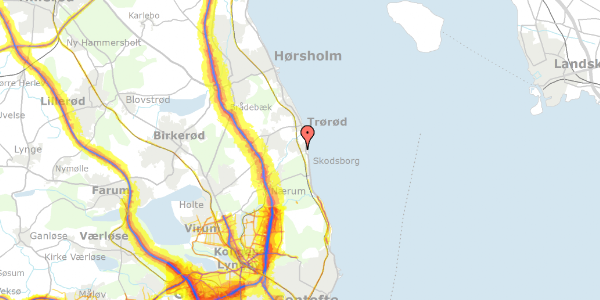 Trafikstøjkort på Kettebakken 4, 2942 Skodsborg