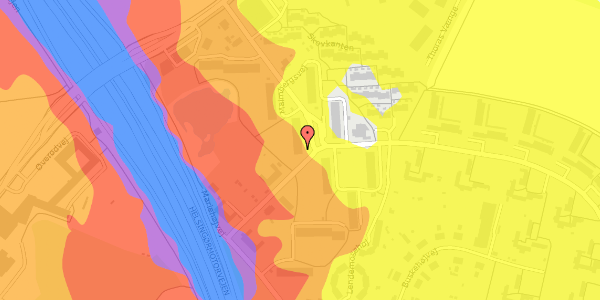 Trafikstøjkort på Malmbergsvej 26, 2. th, 2850 Nærum