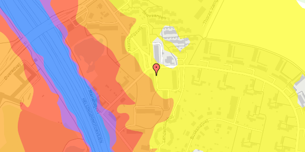 Trafikstøjkort på Malmbergsvej 28, 2. th, 2850 Nærum