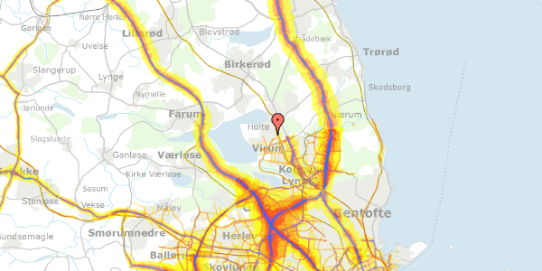 Trafikstøjkort på Malmmosevej 9C, 2840 Holte