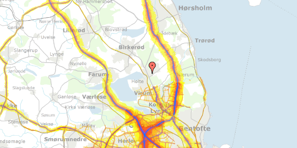 Trafikstøjkort på Margrethevej 12, st. , 2840 Holte