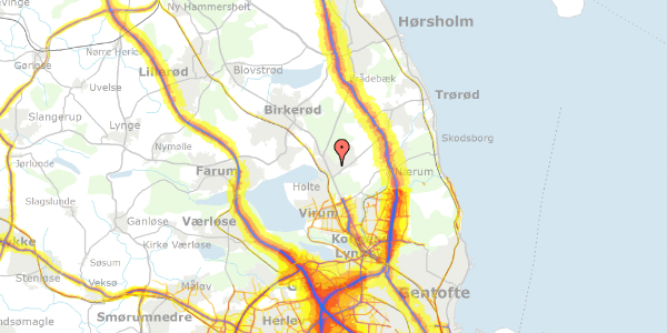 Trafikstøjkort på Margrethevej 27, 2840 Holte