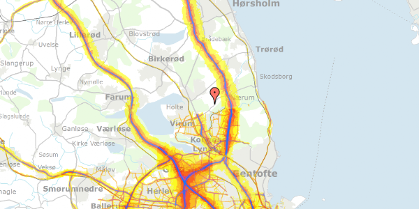 Trafikstøjkort på Mothsvej 52, 2840 Holte