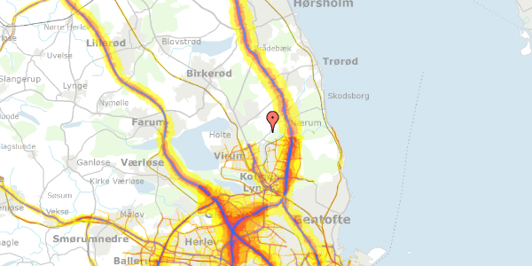 Trafikstøjkort på Mothsvej 69, 2840 Holte