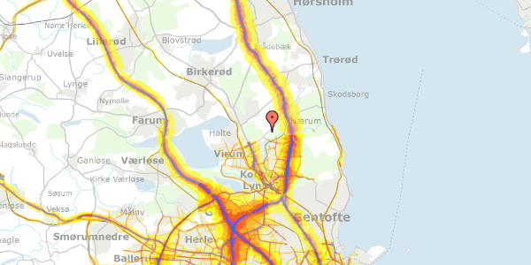 Trafikstøjkort på Mothsvej 70, 2840 Holte