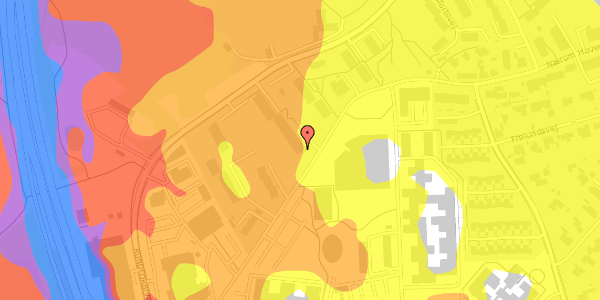 Trafikstøjkort på Nærum Hovedgade 25, 1. c, 2850 Nærum