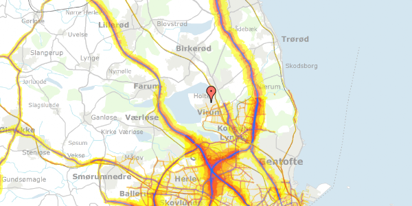 Trafikstøjkort på Parcelvej 51, 2840 Holte