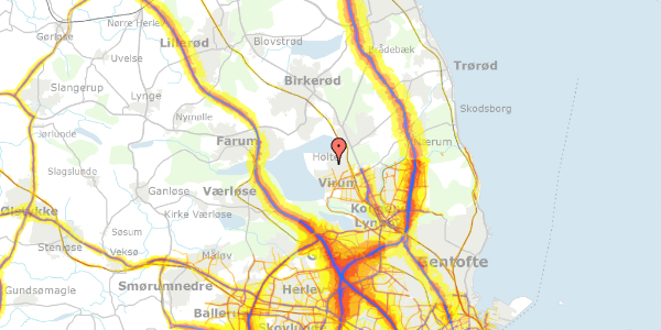 Trafikstøjkort på Parcelvej 56, 2840 Holte