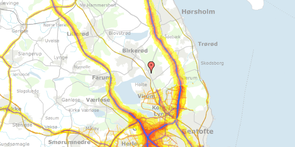 Trafikstøjkort på Rudemarken 32, 2840 Holte