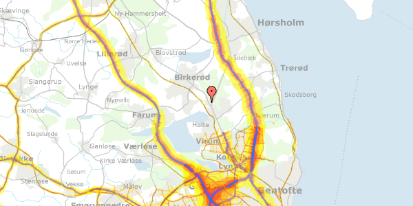 Trafikstøjkort på Rudeskrænten 1, 2840 Holte