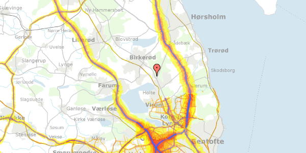 Trafikstøjkort på Rudeskrænten 3, 2840 Holte