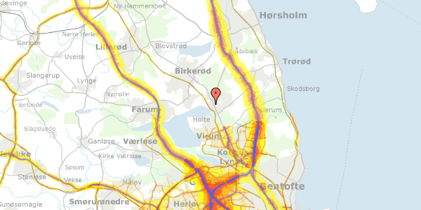 Trafikstøjkort på Rude Vang 41, 2840 Holte