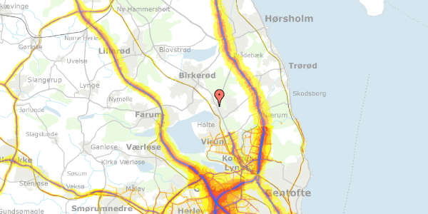 Trafikstøjkort på Rude Vang 106, 2840 Holte