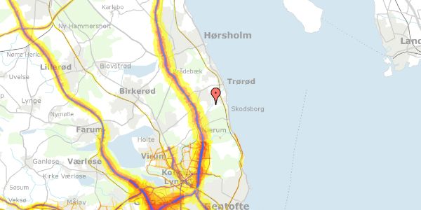 Trafikstøjkort på Rundforbivej 50, 2950 Vedbæk