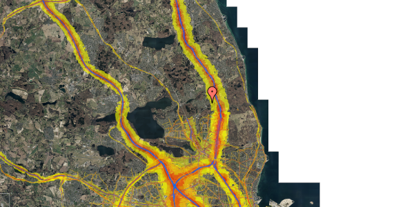 Trafikstøjkort på Skodsborgvej 190, st. 1307, 2850 Nærum